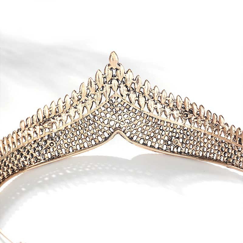 Novi korejski modni stil Luksuzni retro vještački dijamant Kraljevska princeza Tijara Kruna Traka za glavu Nevjesta Noiva Dodaci za kosu za vjenčanje