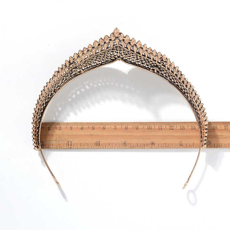 Novi korejski modni stil Luksuzni retro vještački dijamant Kraljevska princeza Tijara Kruna Traka za glavu Nevjesta Noiva Dodaci za kosu za vjenčanje