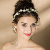 Slatke svadbene trake za glavu Ukrasi Sjajne školjke Cvjetne perle Ručno izrađena mladenkina frizura BN