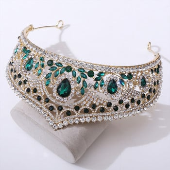 Princess Diadem Bride Crown Γυναικείες πολυτελείς κρυστάλλινες τιάρες 2023 New Girls Party Hair Band Γούρι Γαμήλιο στολίδι για τα μαλλιά Κοσμήματα