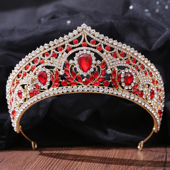 Princess Diadem Bride Crown Γυναικείες πολυτελείς κρυστάλλινες τιάρες 2023 New Girls Party Hair Band Γούρι Γαμήλιο στολίδι για τα μαλλιά Κοσμήματα