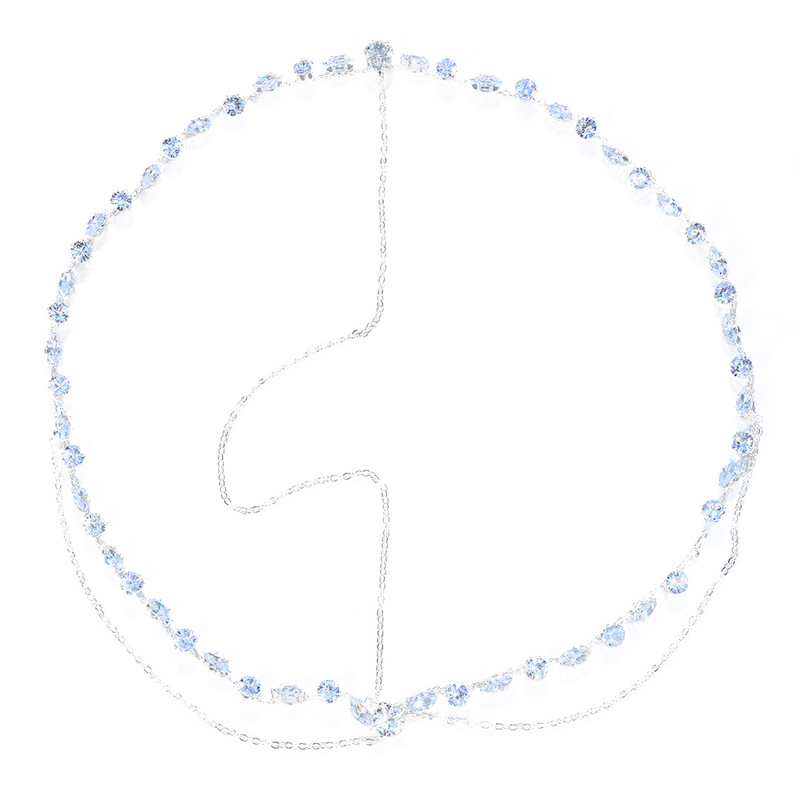 Stonefans Bohemia Nakit Rhinestone Čelo Lanac za kosu Dodaci za kosu za djevojčice Kristalna traka za glavu Vjenčano pokrivalo za mladenke