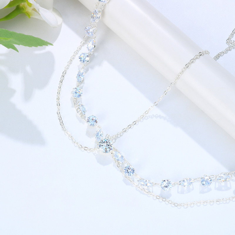 Stonefans Bohemia Nakit Rhinestone Čelo Lanac za kosu Dodaci za kosu za djevojčice Kristalna traka za glavu Vjenčano pokrivalo za mladenke