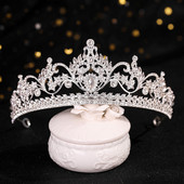Esküvői Tiaras Hajpánt Hercegnő Koronák Strasszkő Ezüst Színű Fejpánt Luxus Lányok Esküvői Haj Kiegészítők Ékszerek