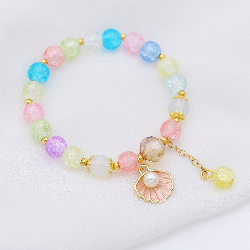 10 bucăți de culoare auriu smalț roz coajă perle pandantiv farmecul pentru realizarea de bijuterii cercei brățară colier accesorii bricolaj