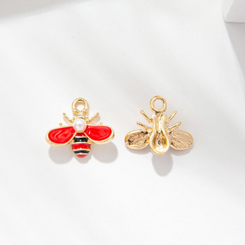 10 τμχ σμάλτο 3D Flying Bee Charm μενταγιόν για κοσμήματα DIY Κατασκευή βραχιόλι Γυναικείο κολιέ Σκουλαρίκια Αξεσουάρ Ευρήματα Craft