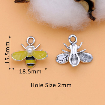10 τμχ σμάλτο 3D Flying Bee Charm μενταγιόν για κοσμήματα DIY Κατασκευή βραχιόλι Γυναικείο κολιέ Σκουλαρίκια Αξεσουάρ Ευρήματα Craft