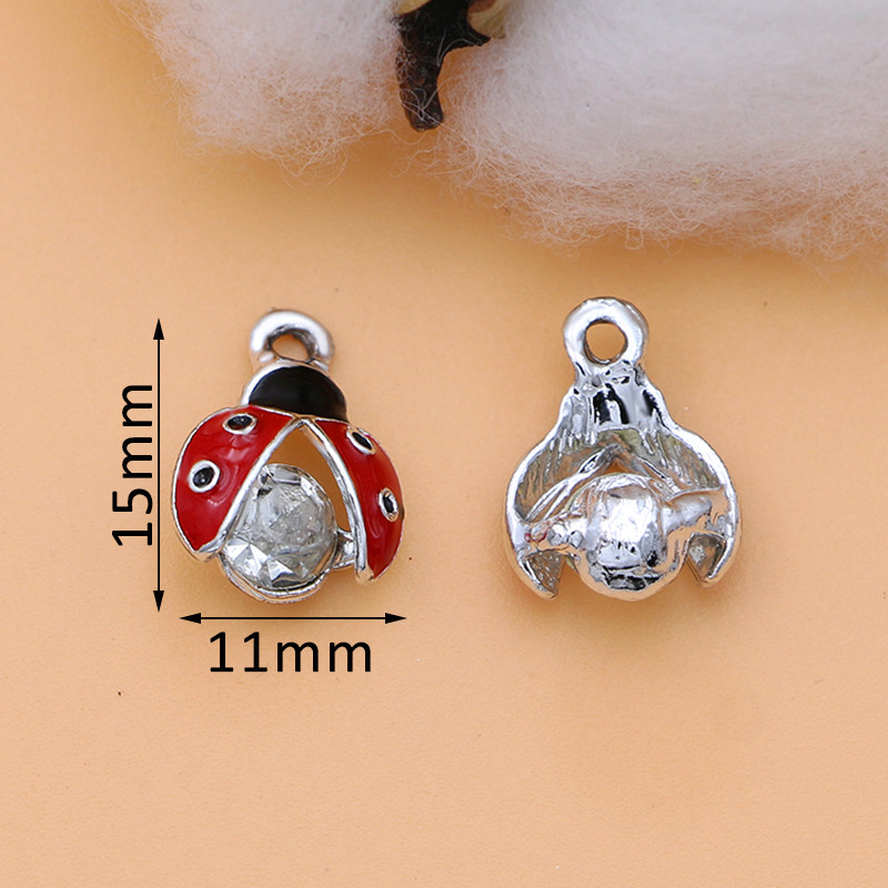 10 bucăți smalț cristal gărgăriță gărgărițe pandantive pentru bijuterii DIY brățară femei colier cercei accesorii meșteșuguri