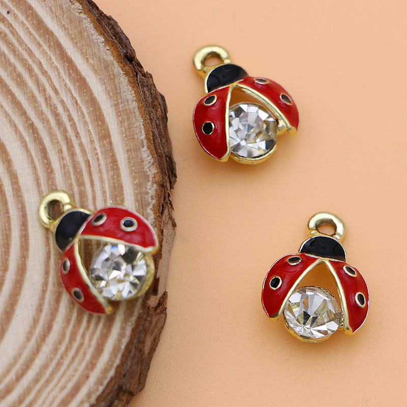 10 bucăți smalț cristal gărgăriță gărgărițe pandantive pentru bijuterii DIY brățară femei colier cercei accesorii meșteșuguri