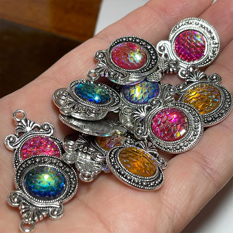 15 komada privjesak s ljestvicama sirene, privjesci za žene nakit DIY ogrlica narukvica privjesak za ključeve estetski dodaci, pribor za izradu nakita