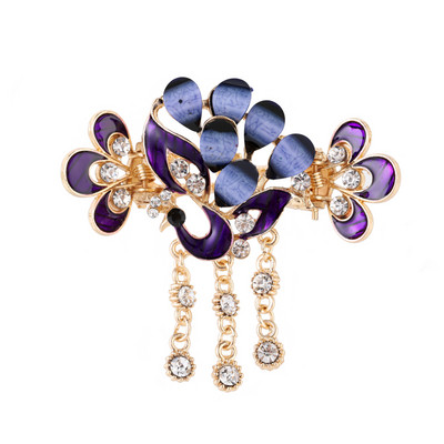 Muylinda Rhinestone Butterfly Insect Crab Hair Claw Дамски цветни фиби с цветя Crab Claw за момичета Парти аксесоари Сплав