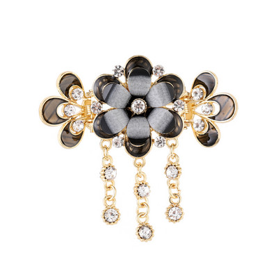 Muylinda Rhinestone Butterfly Insect Crab Hair Claw Дамски цветни фиби с цветя Crab Claw за момичета Парти аксесоари Сплав