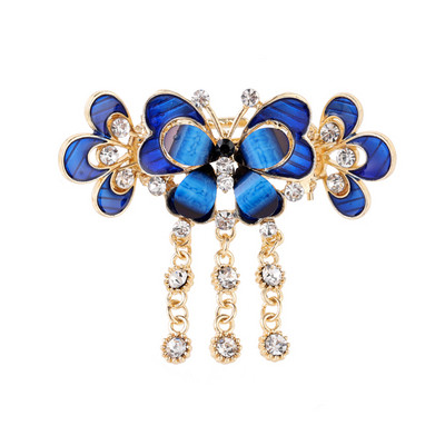 Muylinda Rhinestone Butterfly Insect Crab Hair Claw Дамски цветни фиби с цветя Crab Claw за момичета Парти аксесоари Сплав