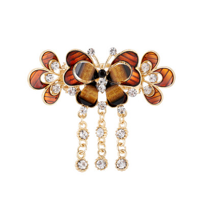 Muylinda Rhinestone Butterfly Insect Crab Hair Claw Дамски цветни фиби с цветя Crab Claw за момичета Парти аксесоари Сплав