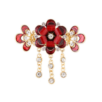 Muylinda Rhinestone Butterfly Insect Crab Hair Claw Дамски цветни фиби с цветя Crab Claw за момичета Парти аксесоари Сплав