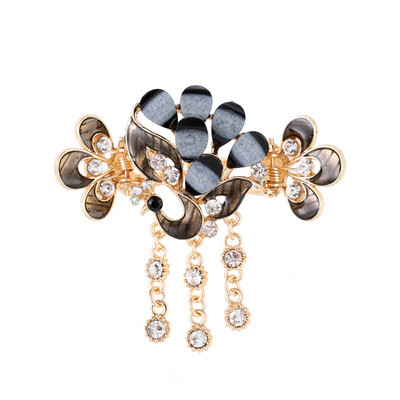 Muylinda Rhinestone Butterfly Insect Crab Hair Claw Дамски цветни фиби с цветя Crab Claw за момичета Парти аксесоари Сплав