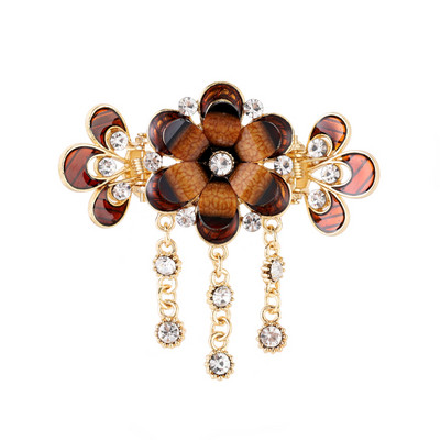 Muylinda Rhinestone Butterfly Insect Crab Hair Claw Дамски цветни фиби с цветя Crab Claw за момичета Парти аксесоари Сплав