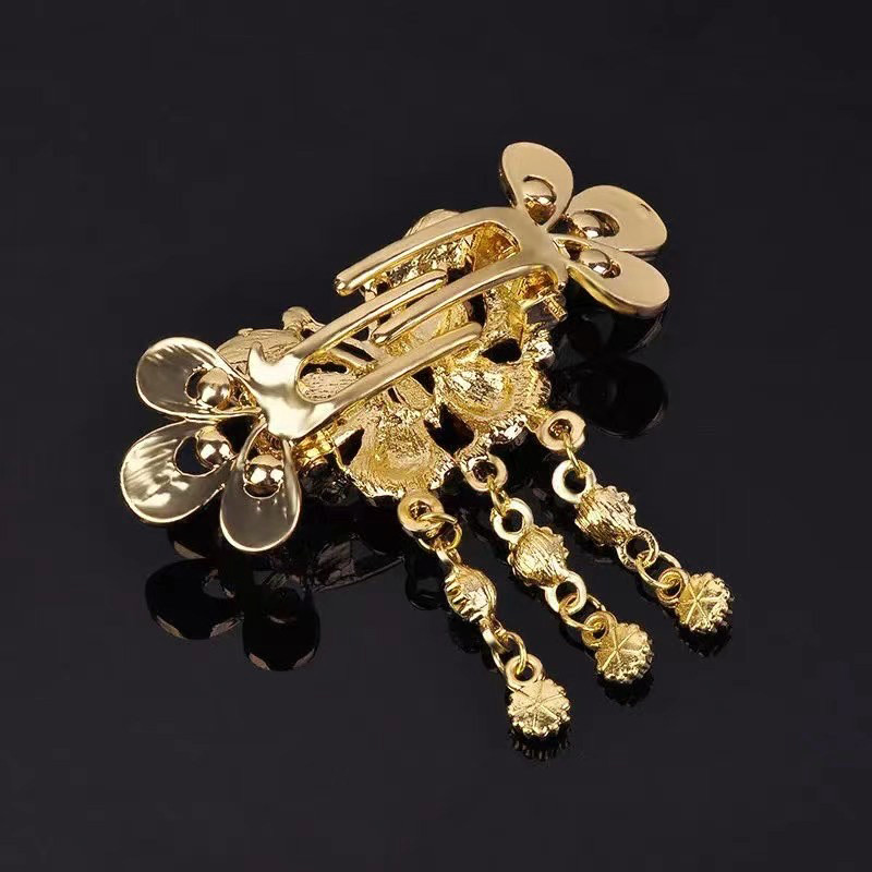 Muylinda Rhinestone Butterfly Insect Crab Hair Claw Дамски цветни фиби с цветя Crab Claw за момичета Парти аксесоари Сплав