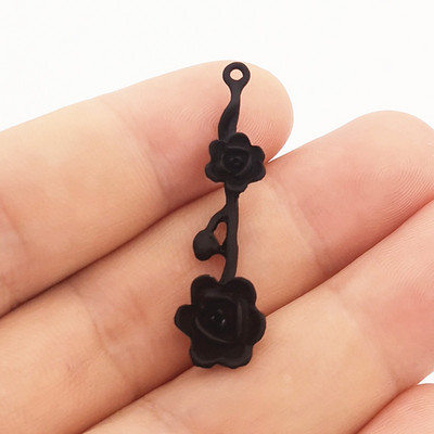 8 τμχ Νέο κράμα ψευδαργύρου Χρώμα σπρέι μετάλλου Χρώμα τριαντάφυλλο Γούρια Κρεμαστό κολιέ Σκουλαρίκια DIY Αξεσουάρ κατασκευής κοσμημάτων