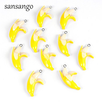 Κρεμαστό κόσμημα από 10 τεμάχια κίτρινο σμάλτο από κράμα μπανάνας για χειροποίητα χαριτωμένα σκουλαρίκια Κολιέ μόδας ευρήματα κοσμημάτων