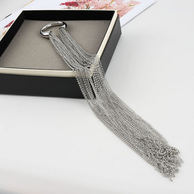 Punková dlhá strapcová retiazka do vlasov Vintage čelenka Kovová módna sponka do vlasov pre ženy, dievčatá, párty, šperky, darček