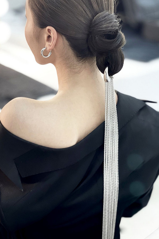 Punková dlhá strapcová retiazka do vlasov Vintage čelenka Kovová módna sponka do vlasov pre ženy, dievčatá, párty, šperky, darček