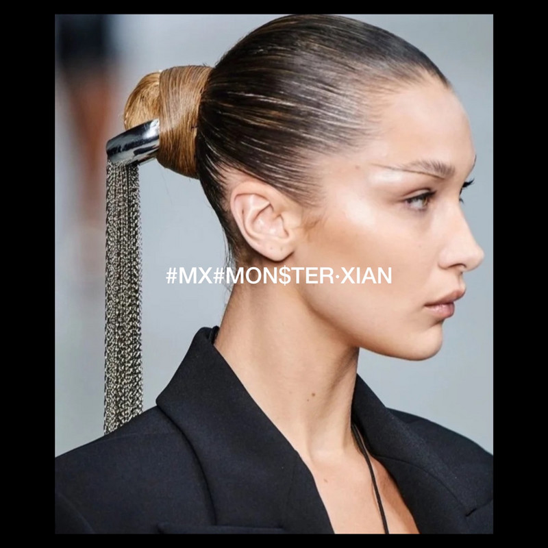 Punková dlhá strapcová retiazka do vlasov Vintage čelenka Kovová módna sponka do vlasov pre ženy, dievčatá, párty, šperky, darček