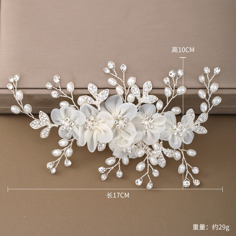 Cvjetni dijamant Biserna kopča za kosu Češalj Traka za glavu Žensko vjenčanje Nakit za kosu Dodaci za žene Svadbena tijara Traka za glavu Poklon