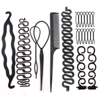 Menyasszonyi hajfésű Esküvői ruha Haj Kiegészítők Kapcsos Hajtűk Női Gyöngy ékszer Twist hajcsat Frizura Fonó Eszközök