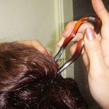 Νέα κλιπ μαλλιών σε σχήμα U, λαβές Γεωμετρικά απλά πιρούνια ρητίνης Εργαλείο styling φουρκέτα που λυγίζει Μαλλιά Διακόσμηση Εργαλείο στυλ μαλλιών για γυναίκες