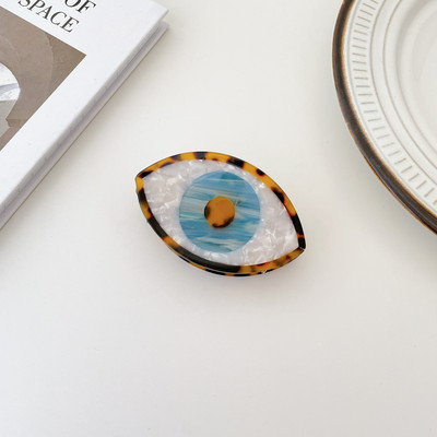 Új formatervezésű, geometrikus hajkörmös díszes állatvirág, százszorszép kézarc ajkak Evil Eye Cellulóz-acetát hajkarmos klipek nőknek