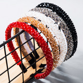 Bling Crystal fejpánt hajkiegészítők nőknek Luxus, kézzel készített gyöngyökkel díszített tervezői hajpántok nagykereskedés masni karikás fejpántok Új