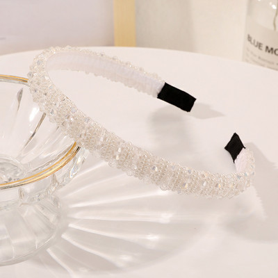 Bling Crystal fejpánt hajkiegészítők nőknek Luxus, kézzel készített gyöngyökkel díszített tervezői hajpántok nagykereskedés masni karikás fejpántok Új
