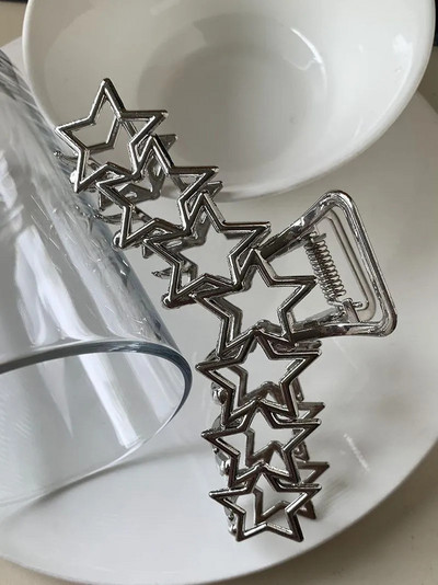 Harajuku Hollow Star Pentagram Love Heart Hair Claws Sweet Cool Charm Trend hajcsat nőknek Esztétika Y2k Hajkiegészítők