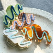 Korejski modni krem keksi Savijanje kopči za kosu Vintage kandže za kosu Slatki INS Dizajn nakita za kosu