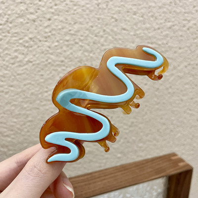 Korejski modni krem keksi Savijanje kopči za kosu Vintage kandže za kosu Slatki INS Dizajn nakita za kosu