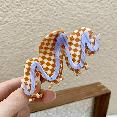 Korejski modni krem keksi Savijanje kopči za kosu Vintage kandže za kosu Slatki INS Dizajn nakita za kosu