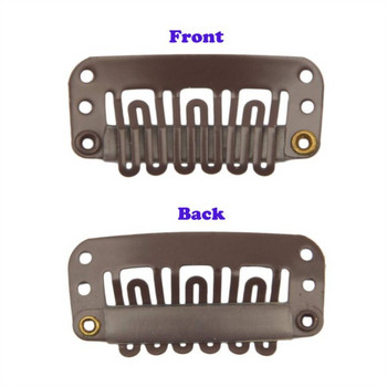 50 бр. 32 мм щипки за перуки U-образни метални щипки с мека гума 6 зъба Материал от неръждаема стомана за удължаване на коса Направи си сам аксесоари