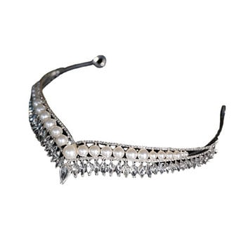 Crown Bride European and American Rhinestone Pearl Super Fairy Βραδινό Φόρεμα Head Band Νυφικό Αξεσουάρ μαλλιών Shooting C