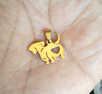 5db Charms I Love Dog üreges szív medálok barkácsolás tükör lengyel rozsdamentes acél ékszer kézműves