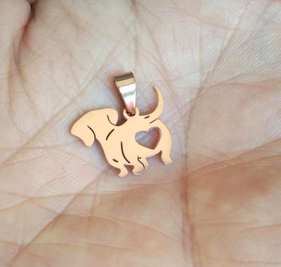 5db Charms I Love Dog üreges szív medálok barkácsolás tükör lengyel rozsdamentes acél ékszer kézműves