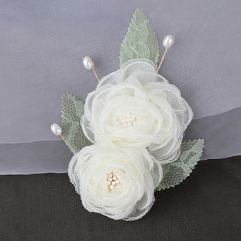 Fairy Hair Clips Bride Tiara Hair Jewelry for Women Νήμα με μαργαριτάρι λουλούδια φουρκέτα Classic girls Κινέζικα αξεσουάρ μαλλιών Κοσμήματα