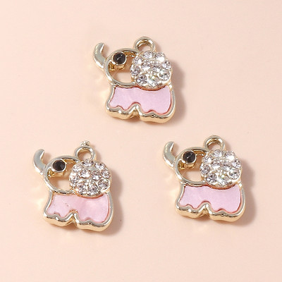 10 τμχ Κομψό Σχέδιο Μάρκας Χρυσό Χρώμα Τριφύλλι Γούρια λουλουδιών για Σκουλαρίκια Βραχιόλι Κολιέ Κρεμαστό Αξεσουάρ κοσμημάτων Diy