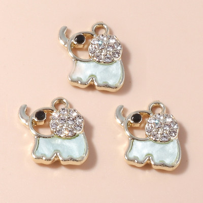 10 τμχ Κομψό Σχέδιο Μάρκας Χρυσό Χρώμα Τριφύλλι Γούρια λουλουδιών για Σκουλαρίκια Βραχιόλι Κολιέ Κρεμαστό Αξεσουάρ κοσμημάτων Diy