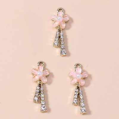 10 τμχ Κομψό Σχέδιο Μάρκας Χρυσό Χρώμα Τριφύλλι Γούρια λουλουδιών για Σκουλαρίκια Βραχιόλι Κολιέ Κρεμαστό Αξεσουάρ κοσμημάτων Diy