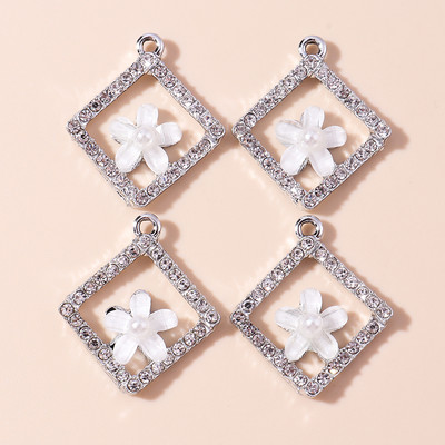 10 τμχ Κομψό Σχέδιο Μάρκας Χρυσό Χρώμα Τριφύλλι Γούρια λουλουδιών για Σκουλαρίκια Βραχιόλι Κολιέ Κρεμαστό Αξεσουάρ κοσμημάτων Diy