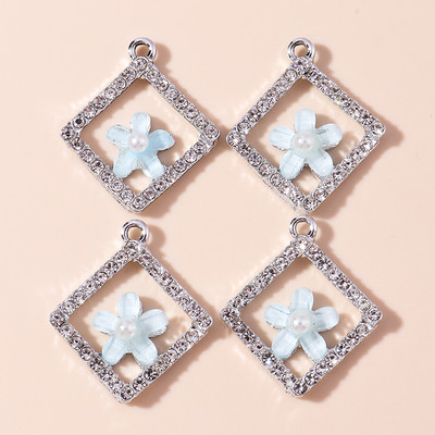 10 τμχ Κομψό Σχέδιο Μάρκας Χρυσό Χρώμα Τριφύλλι Γούρια λουλουδιών για Σκουλαρίκια Βραχιόλι Κολιέ Κρεμαστό Αξεσουάρ κοσμημάτων Diy