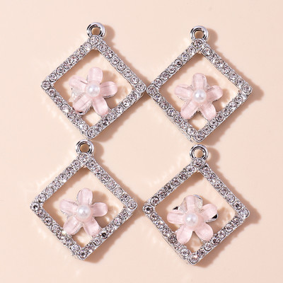 10 τμχ Κομψό Σχέδιο Μάρκας Χρυσό Χρώμα Τριφύλλι Γούρια λουλουδιών για Σκουλαρίκια Βραχιόλι Κολιέ Κρεμαστό Αξεσουάρ κοσμημάτων Diy