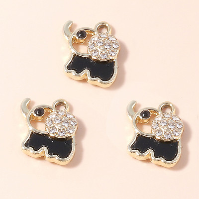 10 τμχ Κομψό Σχέδιο Μάρκας Χρυσό Χρώμα Τριφύλλι Γούρια λουλουδιών για Σκουλαρίκια Βραχιόλι Κολιέ Κρεμαστό Αξεσουάρ κοσμημάτων Diy