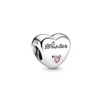 Daughter Love Dad Charm Fit Πρωτότυπο Pandora Charms Γυναικείο βραχιόλι Best Friends Χάντρες καρδιάς για κοσμήματα Δώρο για την Ημέρα του Πατέρα